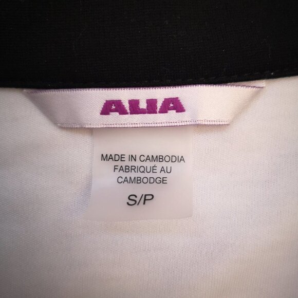 Alia Ladies Size Small Black & White Full Zip Lightweight Jacket - Picture 3 of 10